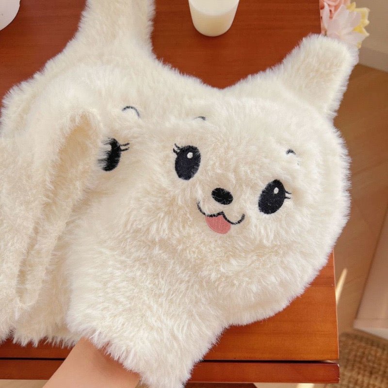 Fluffy Kawaii Animal Built - In Bra Top – Cozy & Cute - Zero Bra