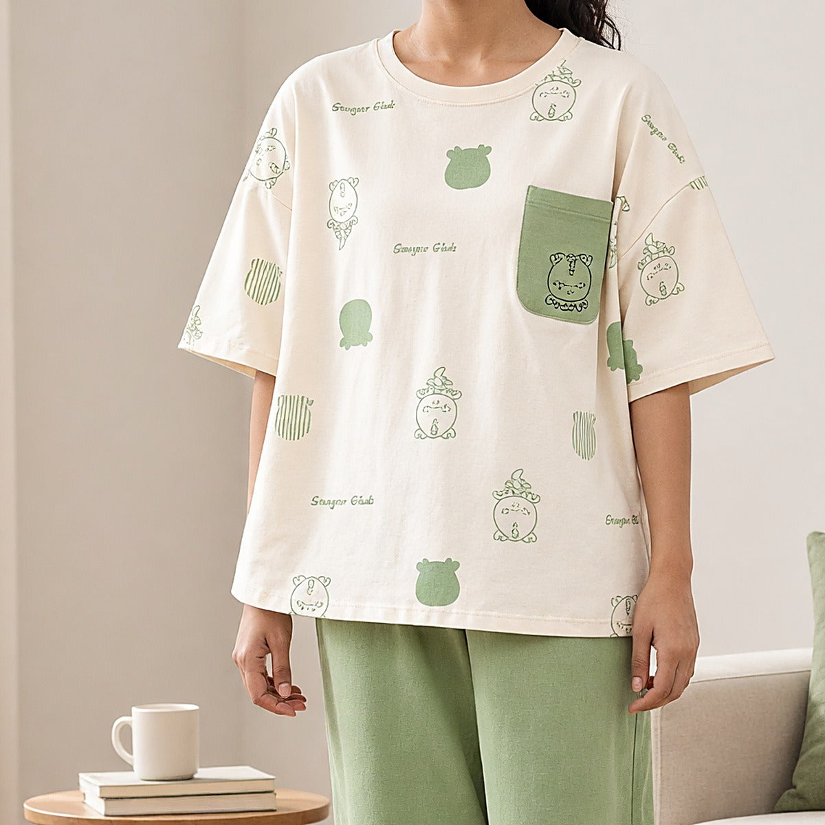 Froggy Garden Padded Night Suit