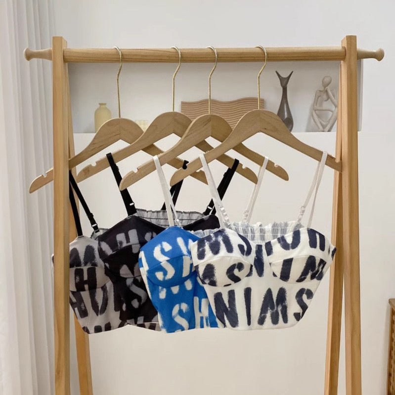 Graffiti Print Fuzzy Built - In Bra Cami – Streetwear Meets Coz - Zero Bra