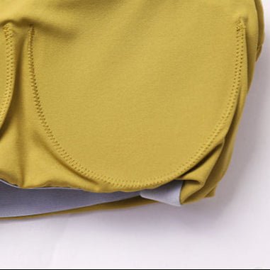 Halter Neck Ruched Crop Top with Built - in Bra - Zero Bra