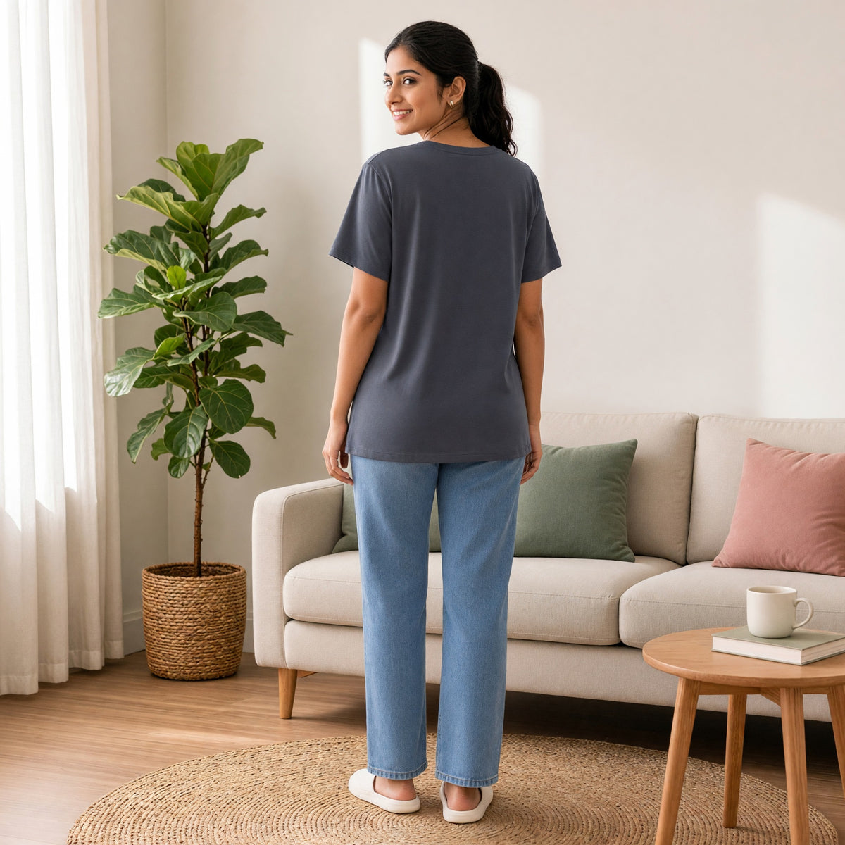 Modal Heart Crush Padded long Top