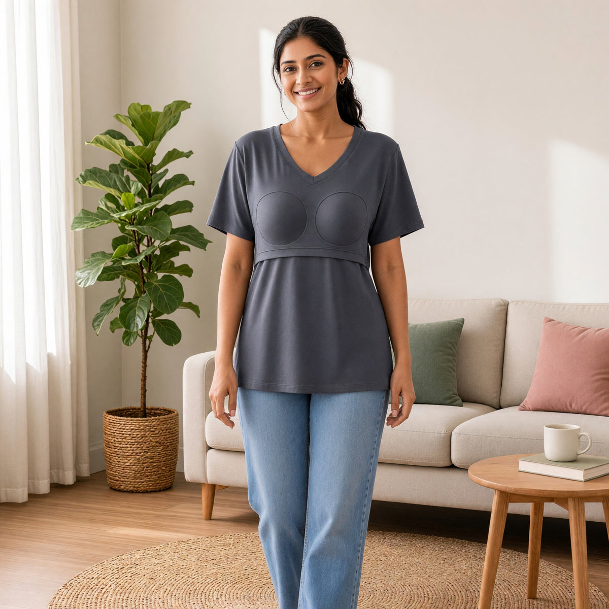 Modal Heart Crush Padded long Top