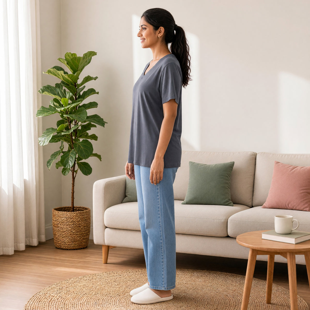 Modal Heart Crush Padded long Top