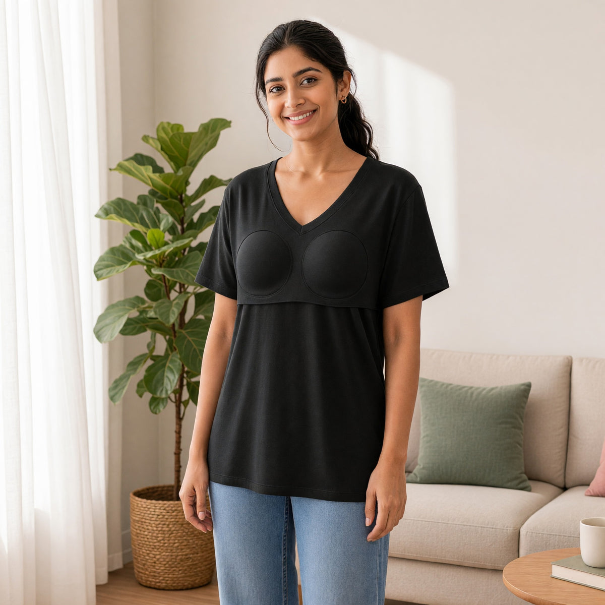 Modal Heart Crush Padded long Top