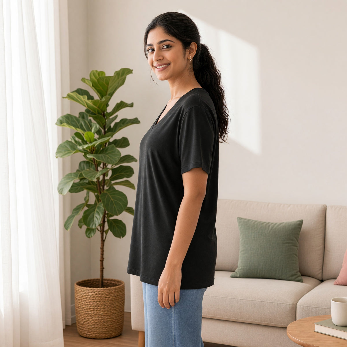 Modal Heart Crush Padded long Top