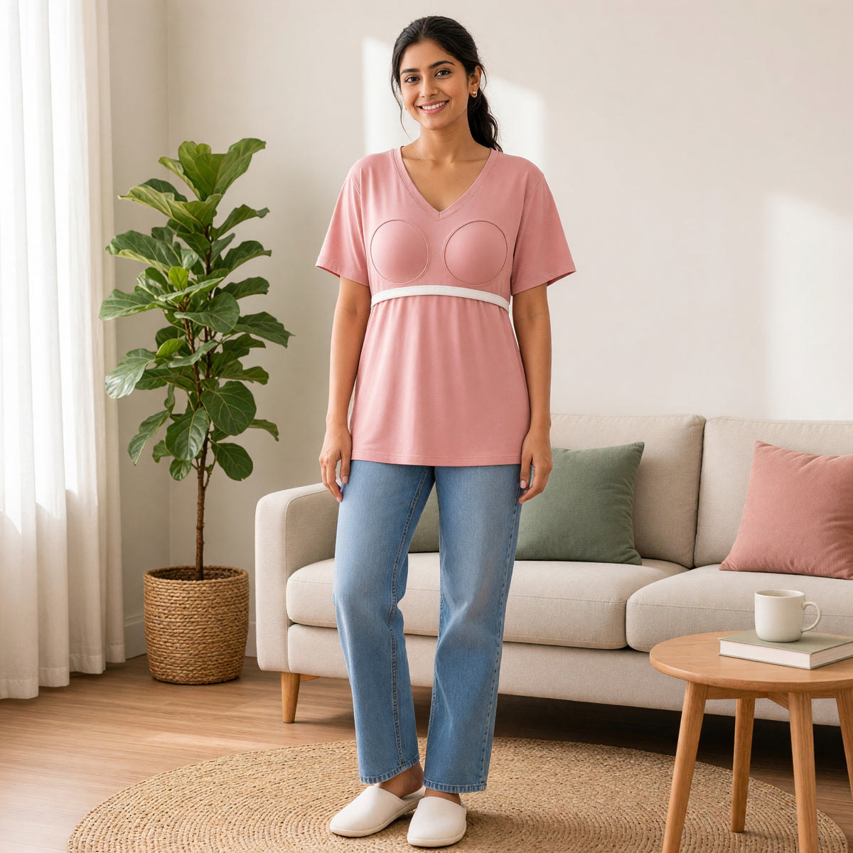 Modal Heart Crush Padded long Top