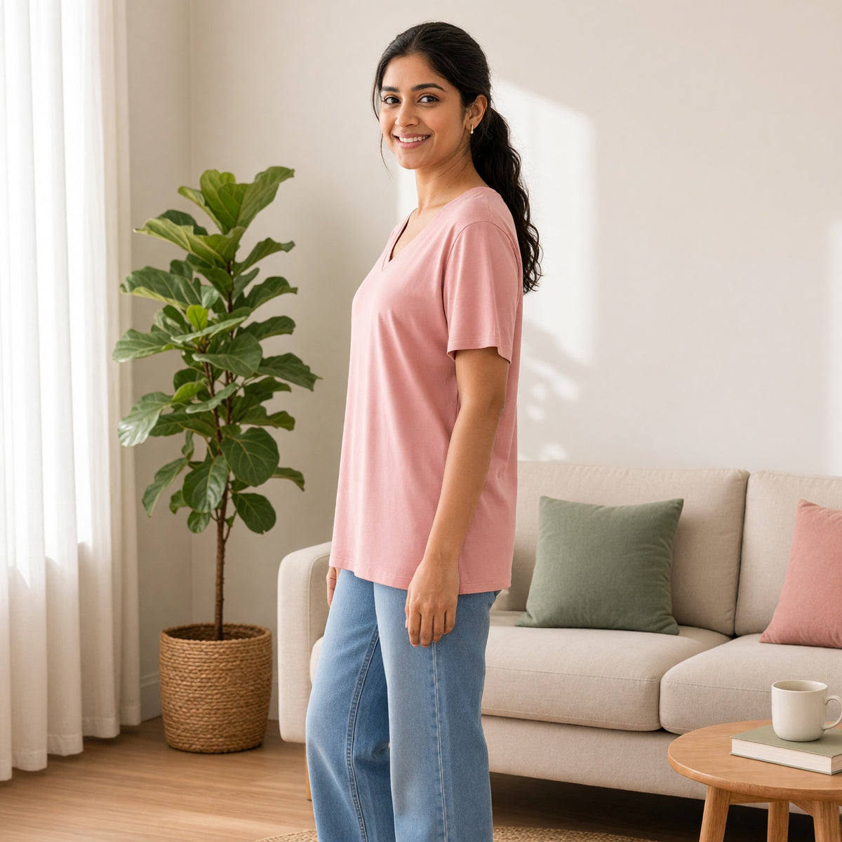 Modal Heart Crush Padded long Top