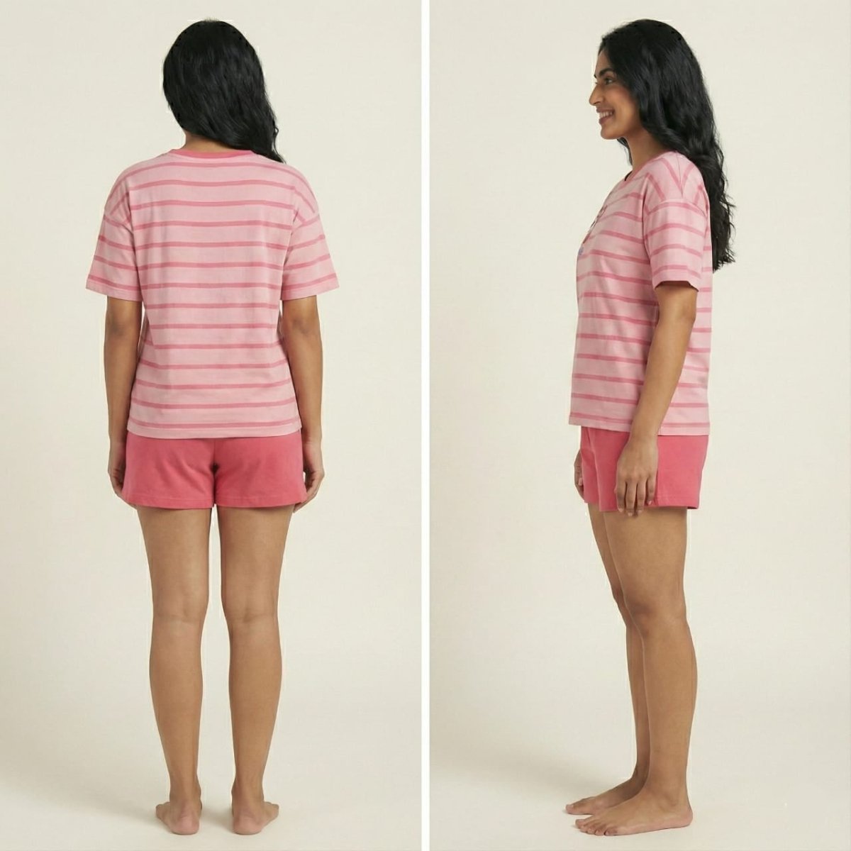 Hello Bear Stripes PJ Set – With Padded Comfort - Zero Bra