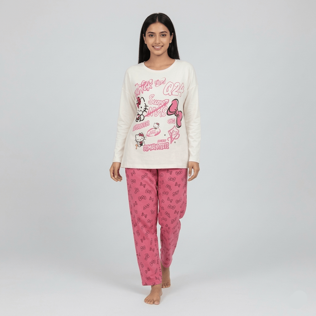 Hello Kitty Pop Dreams PJ Set – With Padded Bliss - Zero Bra