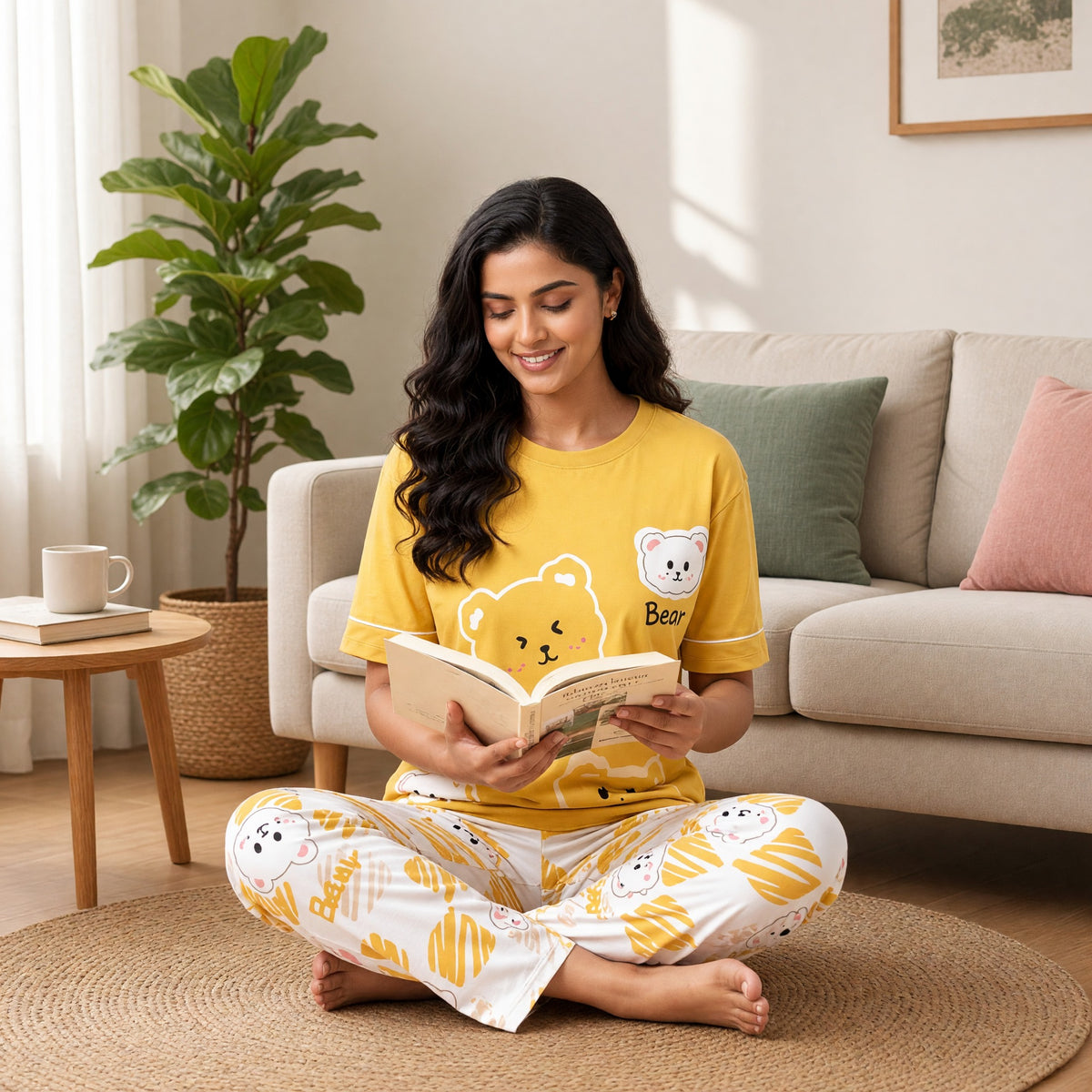 Honey Bear Padded Night Suit