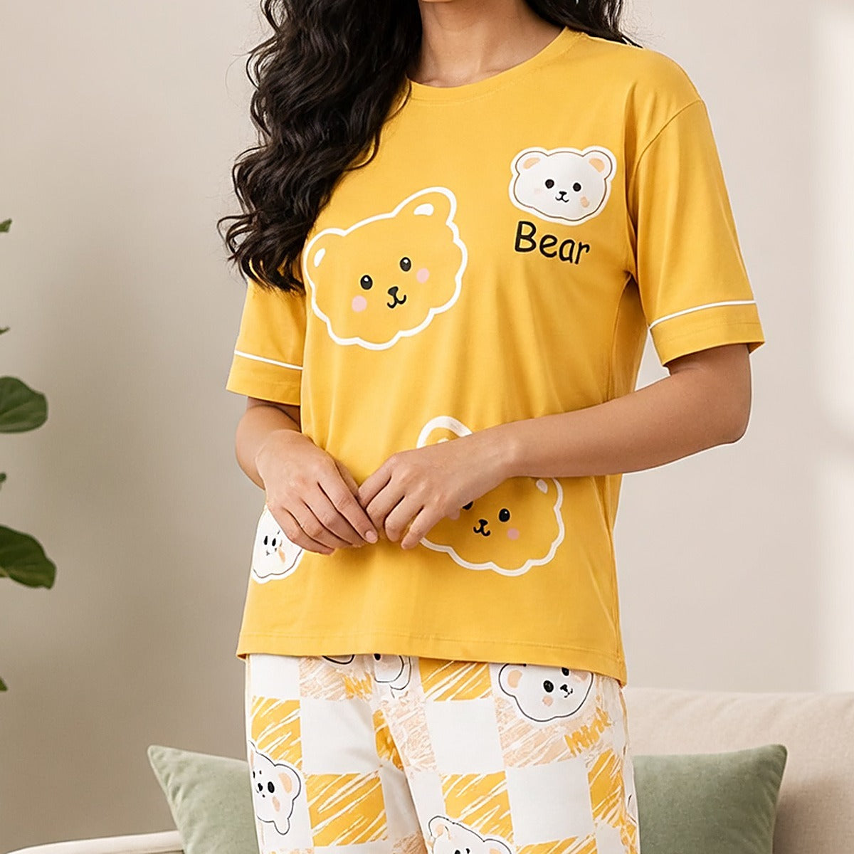 Honey Bear Padded Night Suit