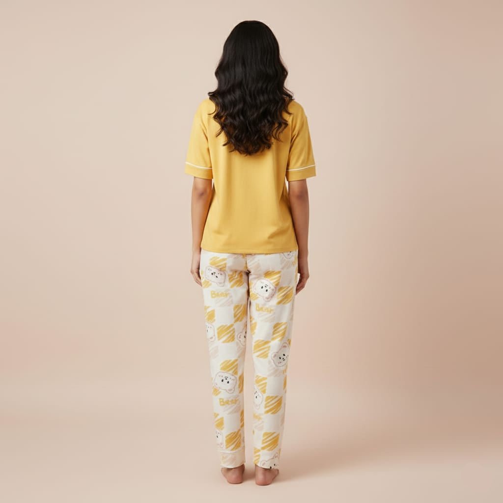 Honey Bear PJ Set – With Padded Cuddle Comfort - Zero Bra