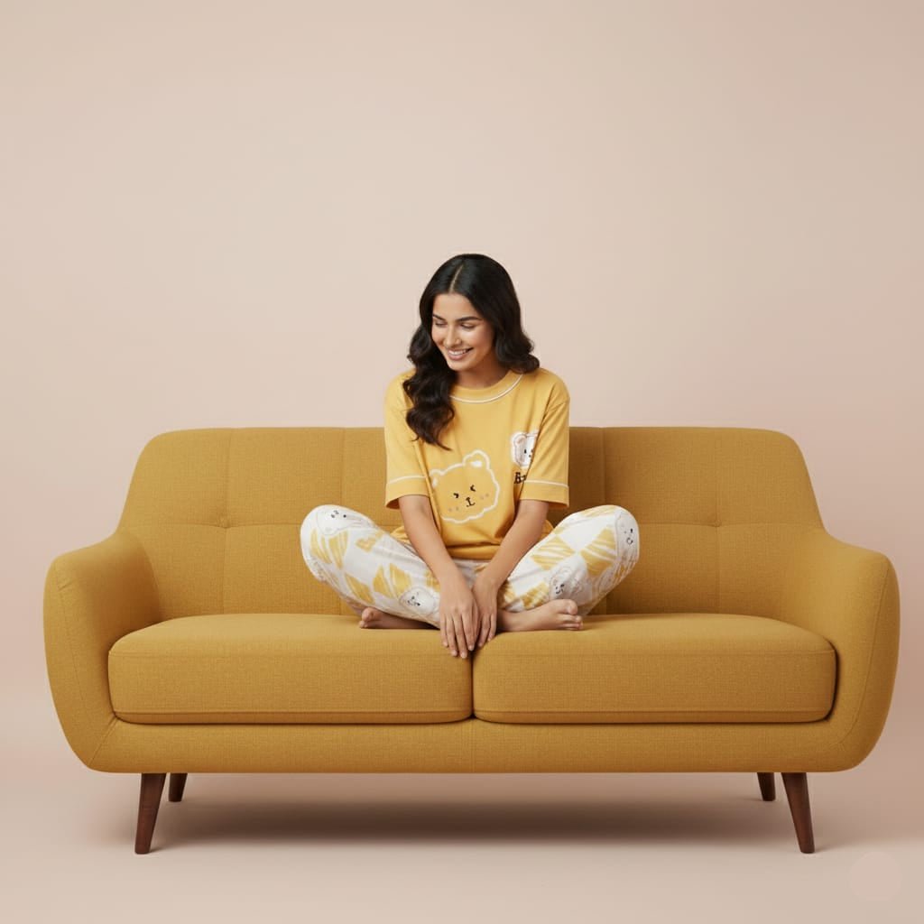 Honey Bear PJ Set – With Padded Cuddle Comfort - Zero Bra