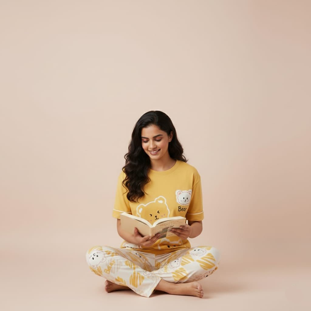 Honey Bear PJ Set – With Padded Cuddle Comfort - Zero Bra