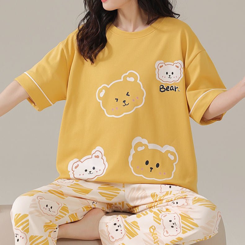 Honey Bear PJ Set – With Padded Cuddle Comfort - Zero Bra