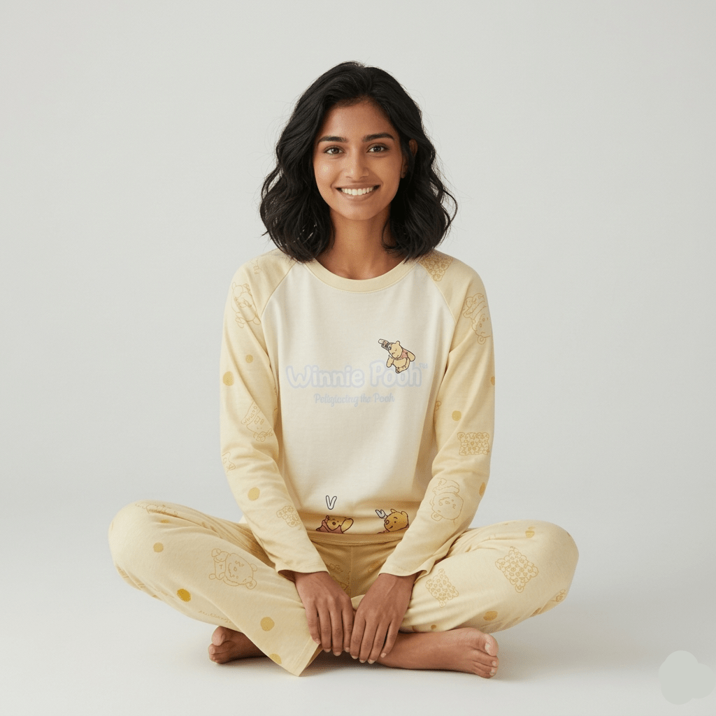 Honey Glow Winnie PJ Set – With Padded Bliss - Zero Bra