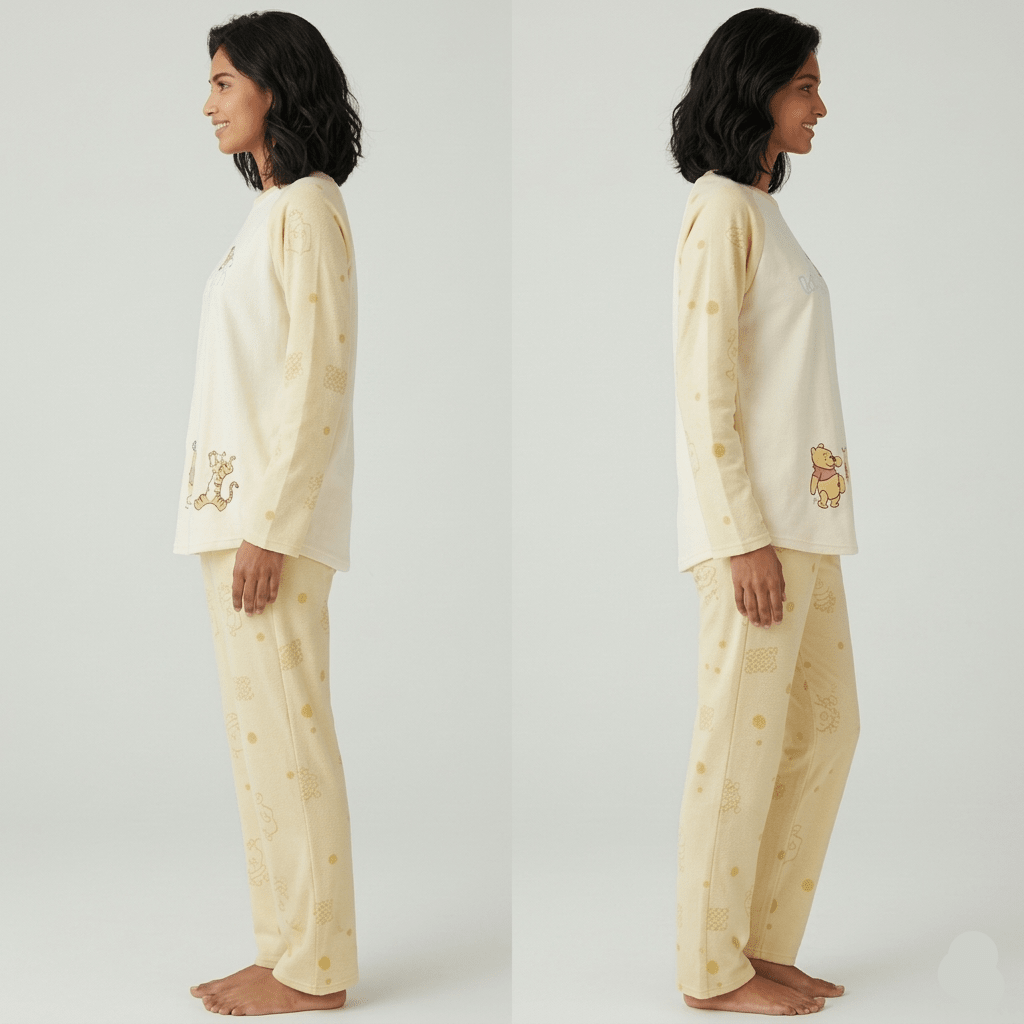 Honey Glow Winnie PJ Set – With Padded Bliss - Zero Bra