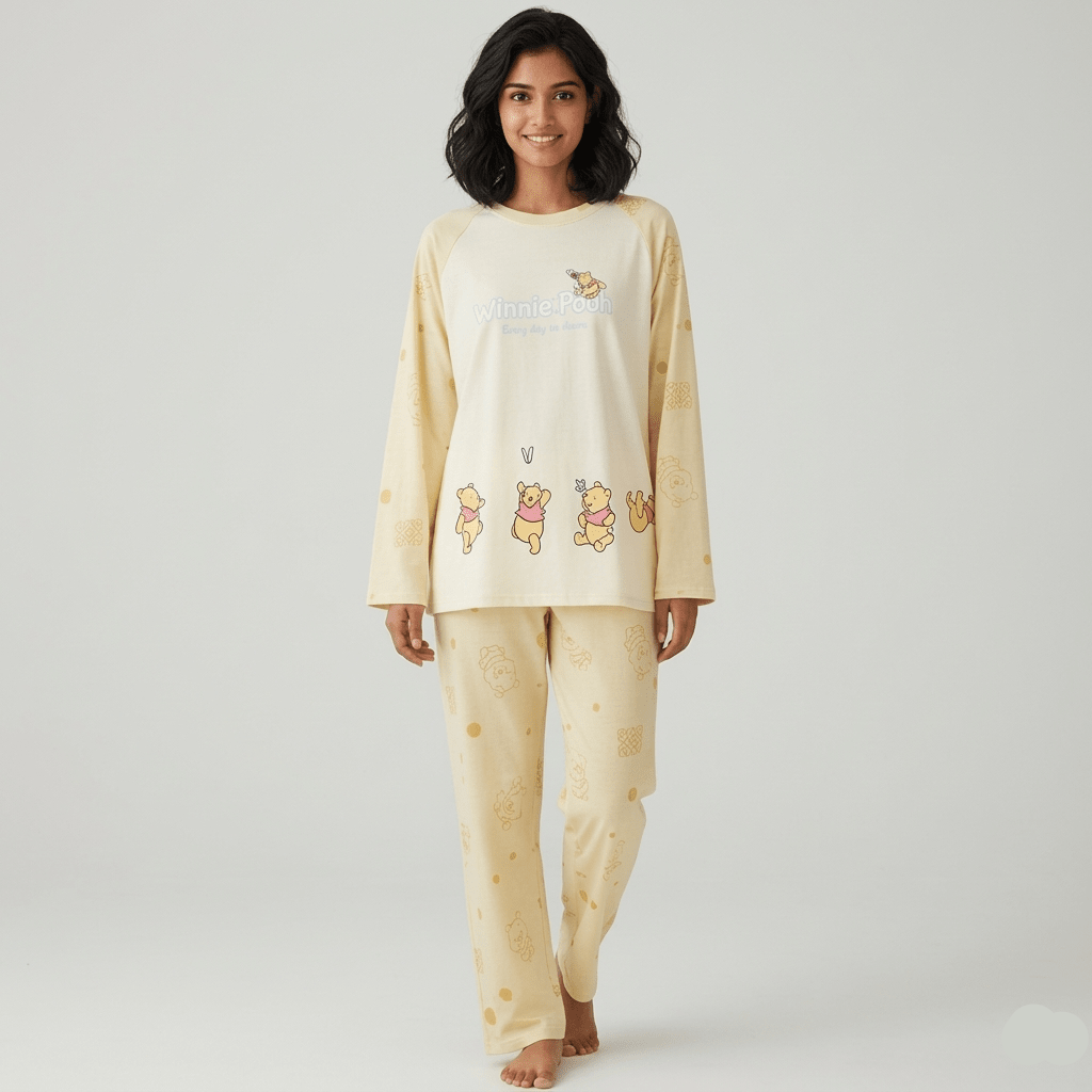 Honey Glow Winnie PJ Set – With Padded Bliss - Zero Bra