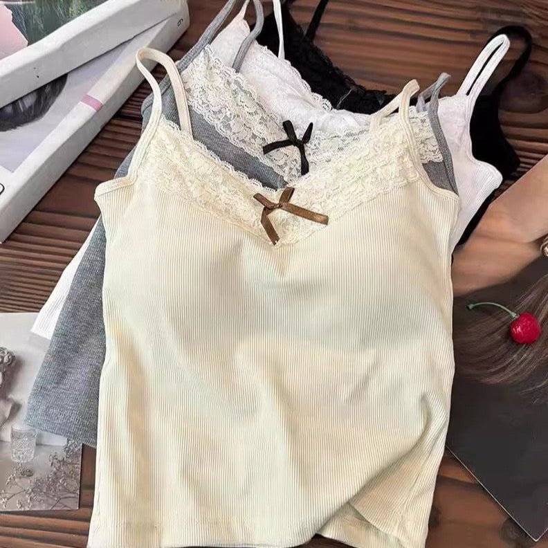 Lace Trim Camisole - Soft, Sexy & Chic - Zero Bra