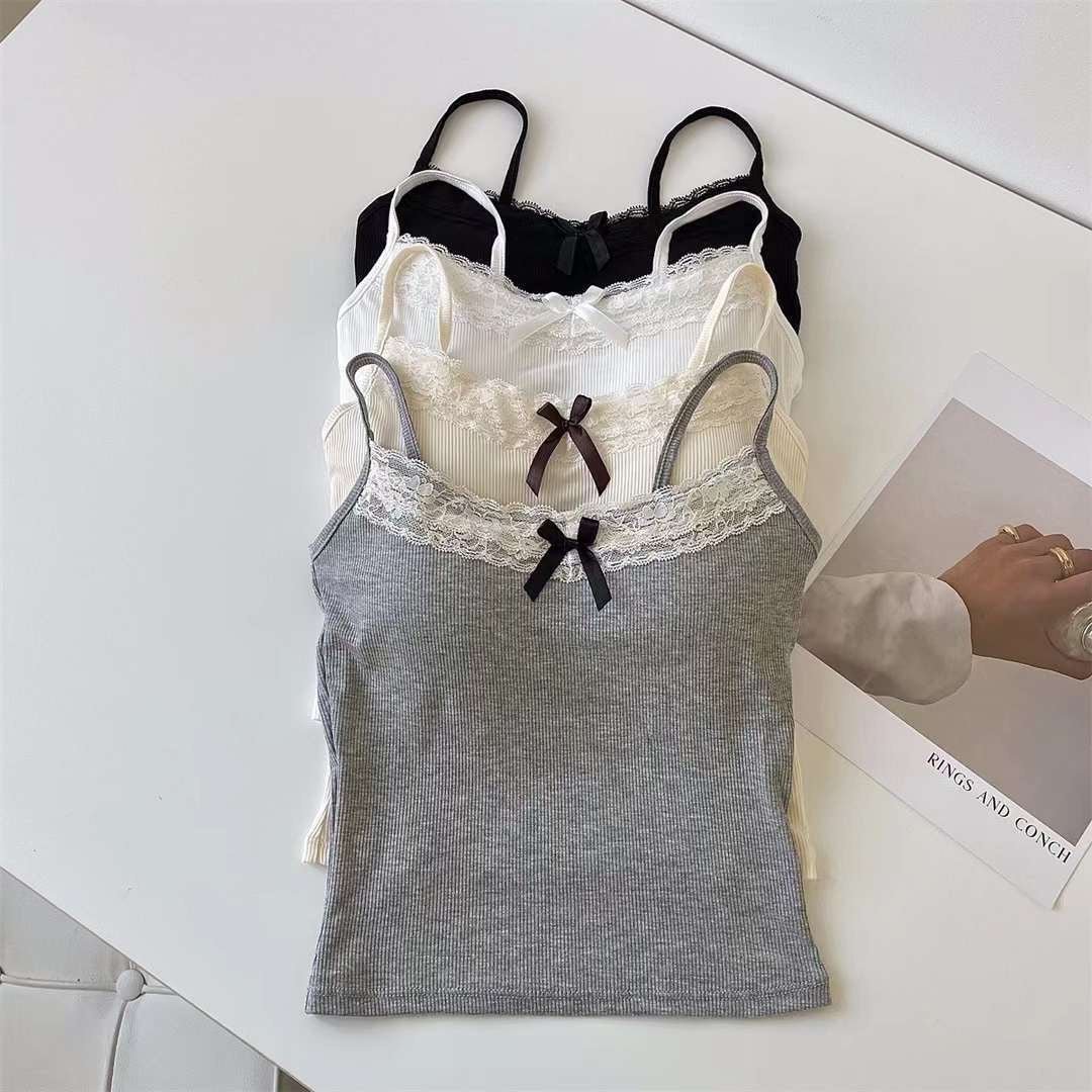 Lace Trim Camisole - Soft, Sexy & Chic - Zero Bra