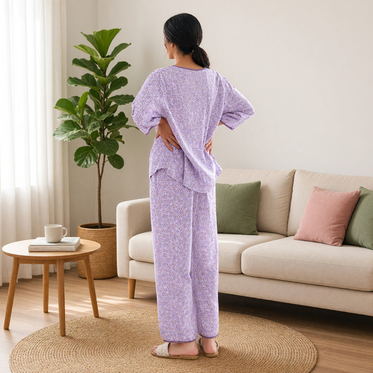 Lavender Meadow Padded Night Suit