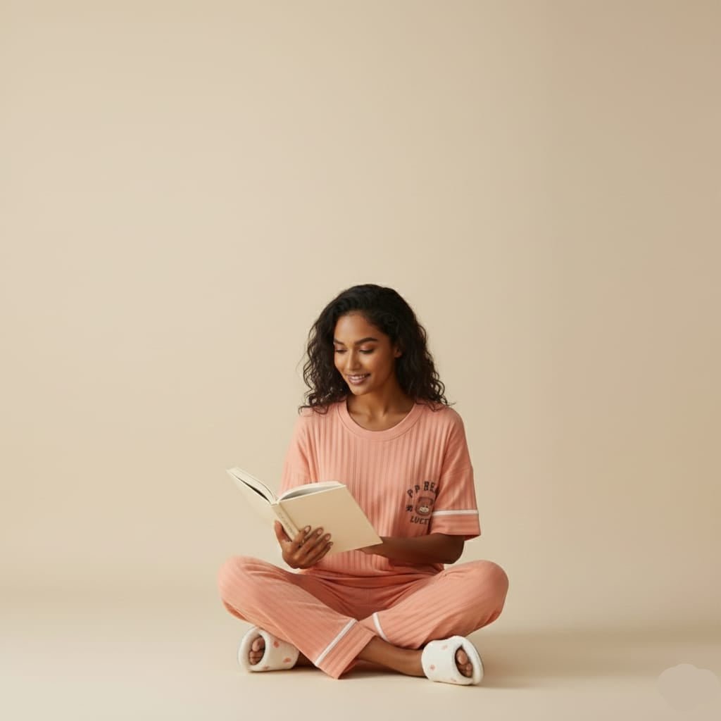 Lucky Bear Pocket PJ Set – With Padded Chill Vibes - Zero Bra