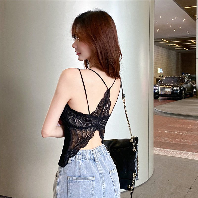 Luxe Satin & Lace Strappy Camisole – The Ultimate Glow - Up Top! - Zero Bra