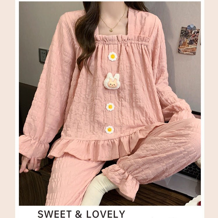 Marshmallow Bunny Built - In Bra PJ Set – Cream Puff Edition - Zero Bra