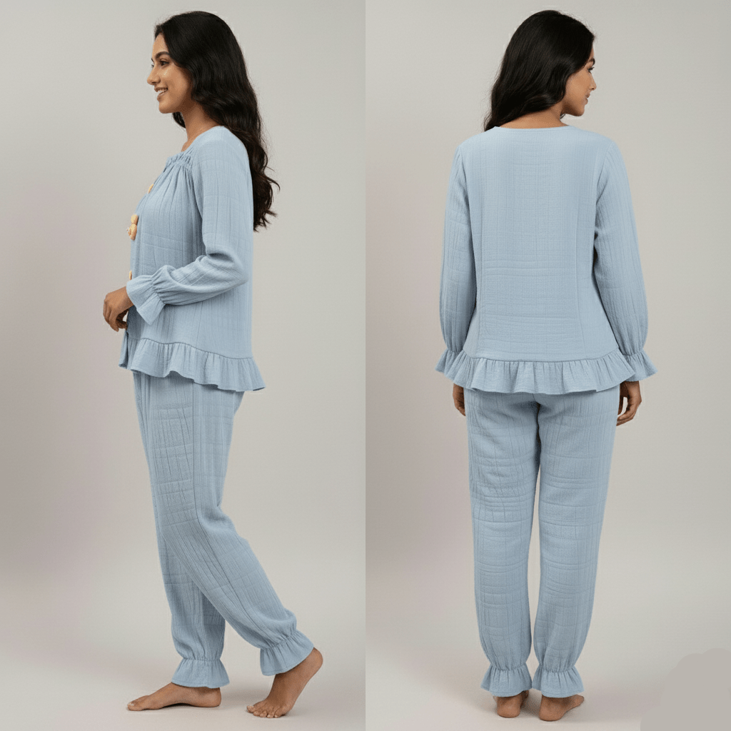 Marshmallow Bunny Padded PJ Set – Cream Puff Edition - Zero Bra