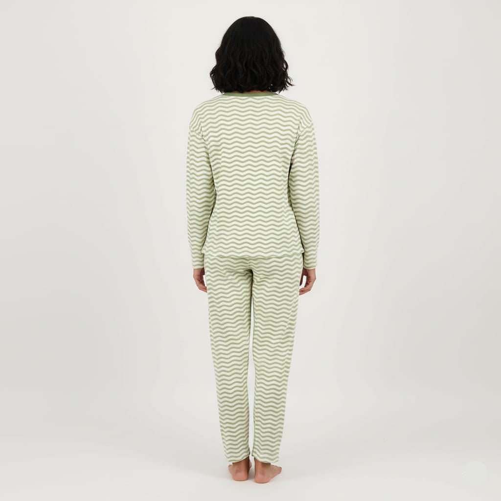 Matcha Vibes PJ Set – With Padded Bliss - Zero Bra