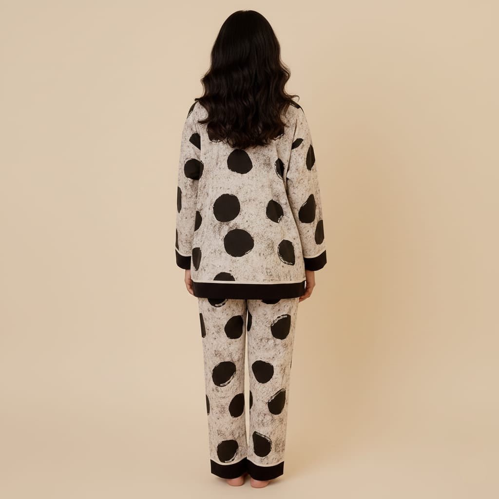 Maternity Noir Pebble Wrap PJ Set – With Padded Ease - Zero Bra