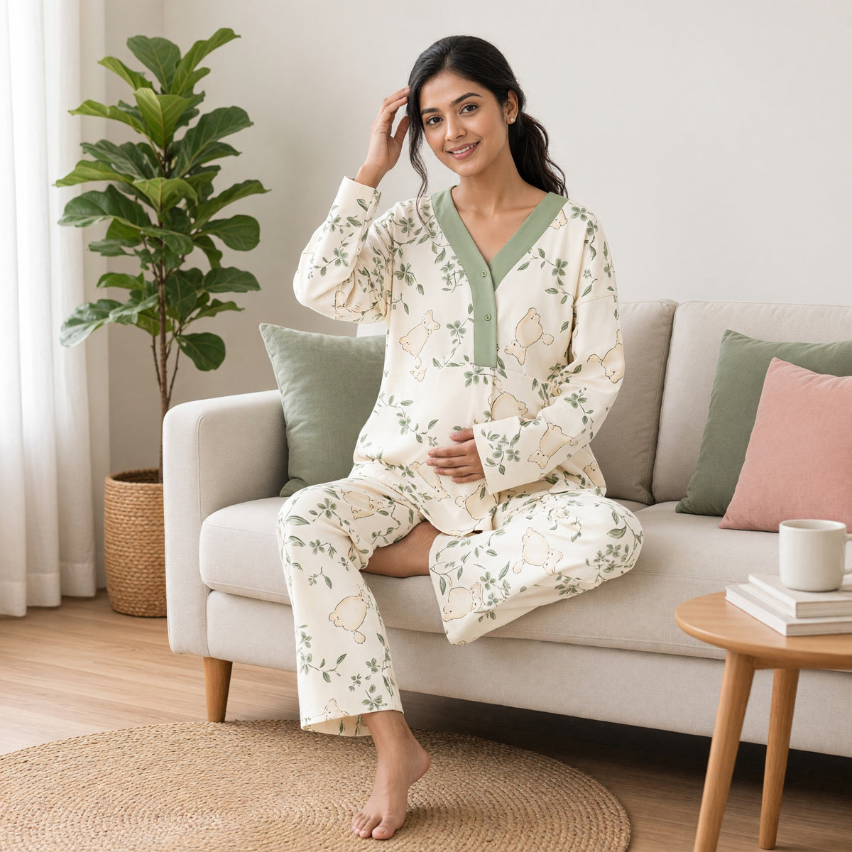 Meadow Bear Padded Feeding Night Suit