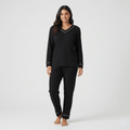 Midnight Luxe Ribbed Padded PJ Set