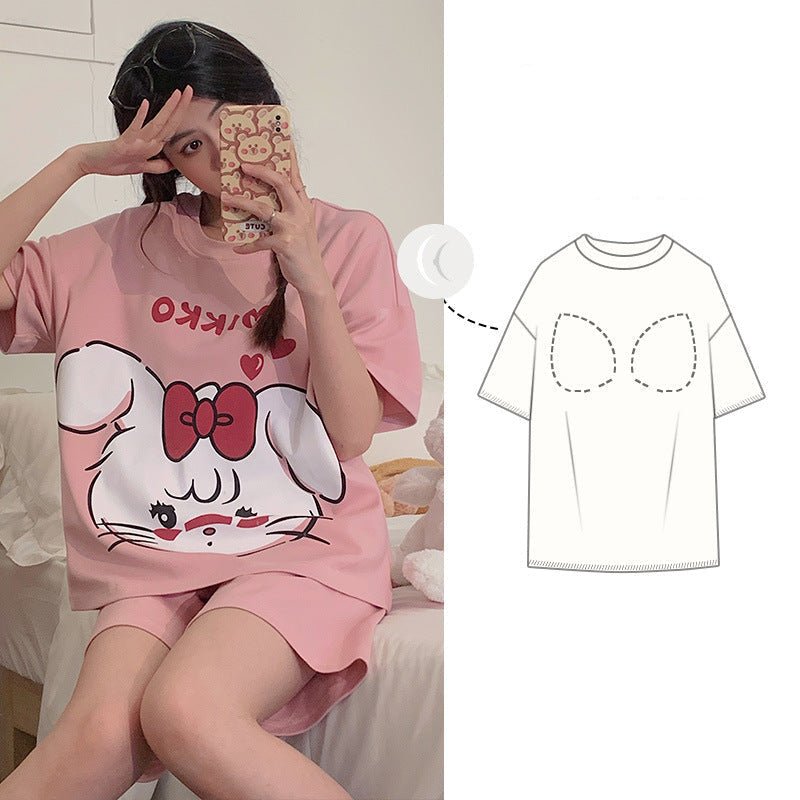 Mikko Bunny PJ Set – With Padded Cuteness - Zero Bra
