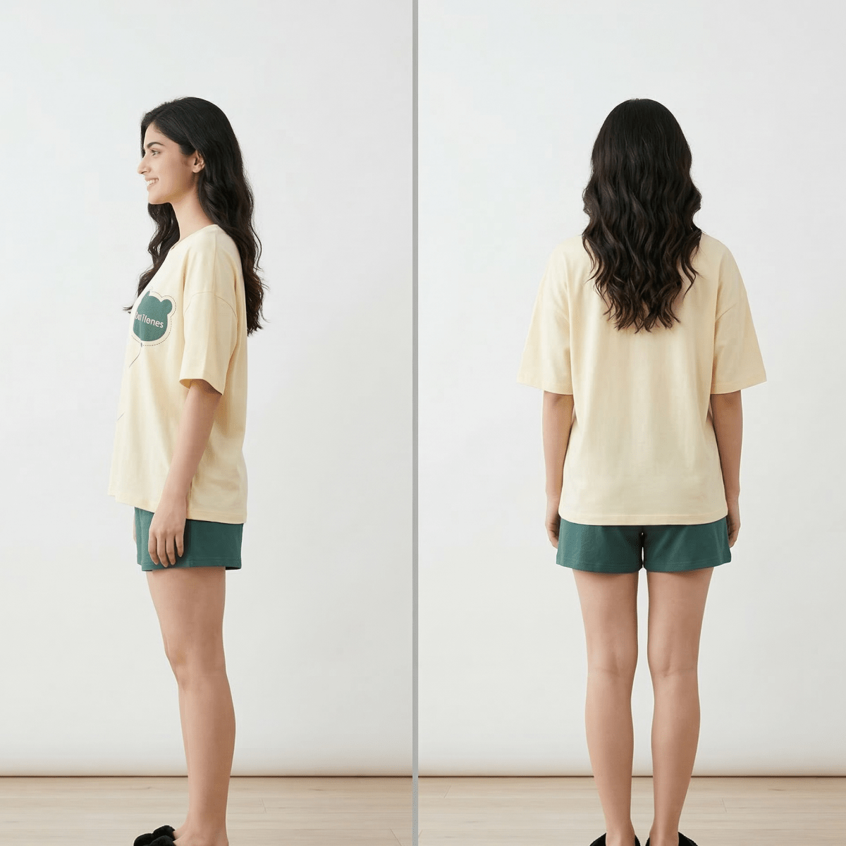 Mint Chill Lounge PJ Set – With Padded Bliss (3 - Piece Set) 🌿 - Zero Bra