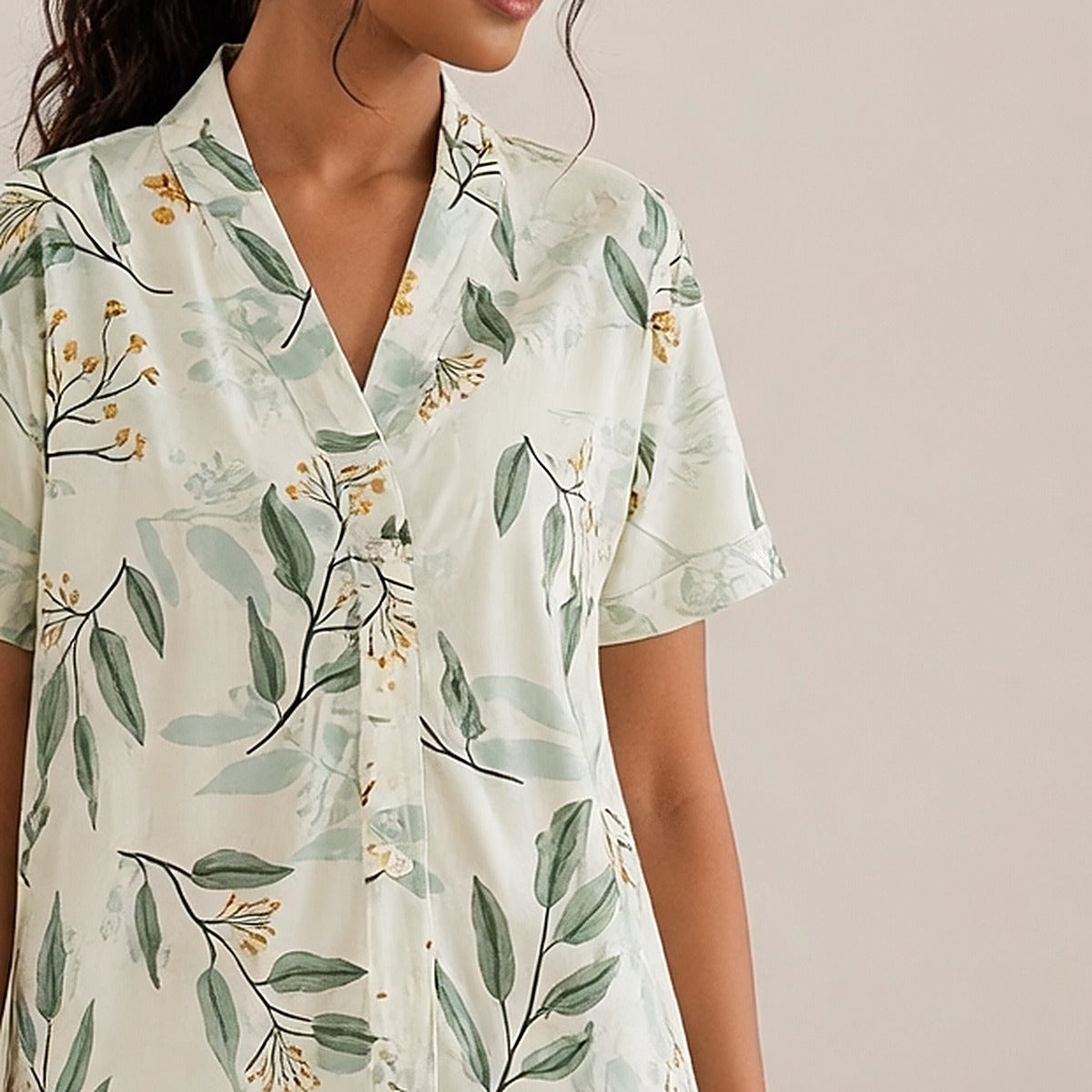 Mint Meadow Floral Padded PJ Set