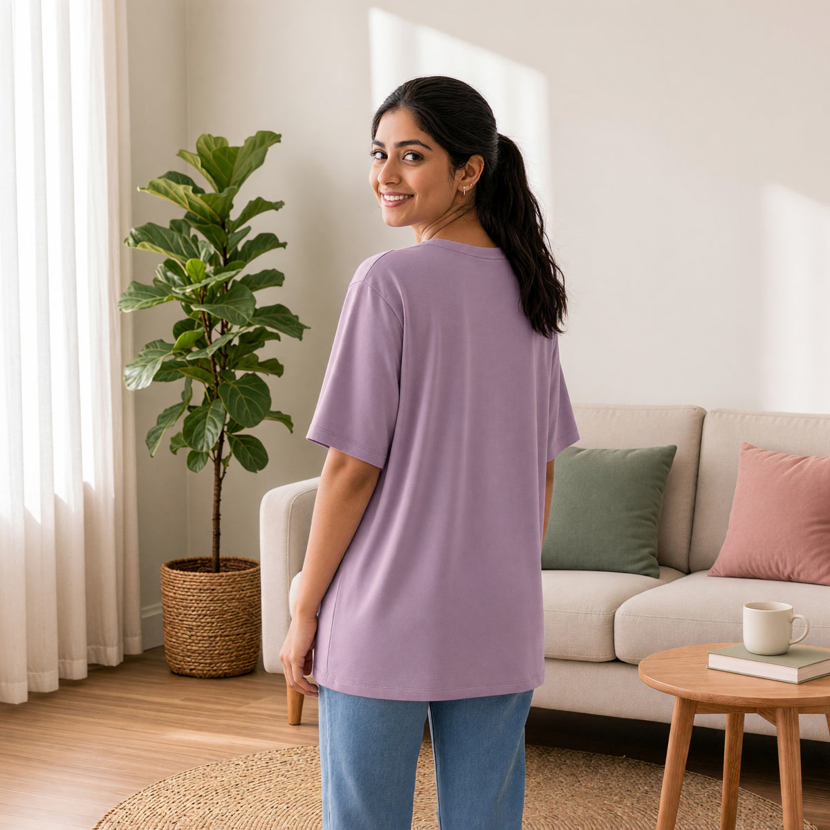 Modal Heart Crush Padded Long Top