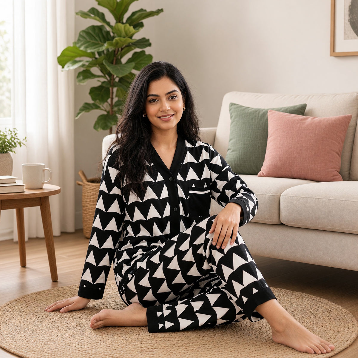 Noir Peaks Padded PJ Set