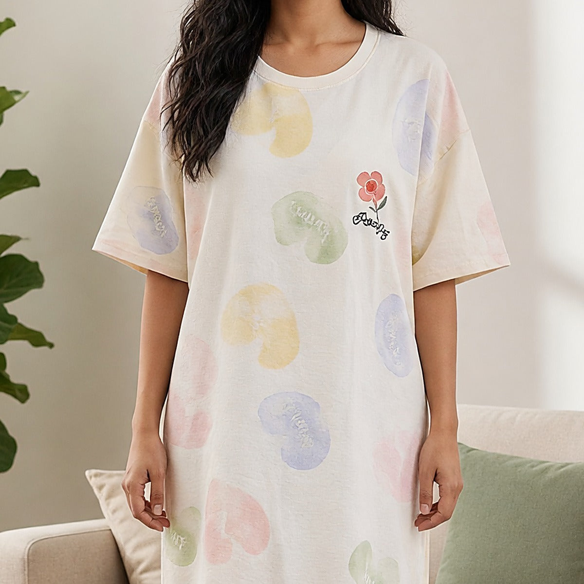 Pastel Petals Padded Nighty