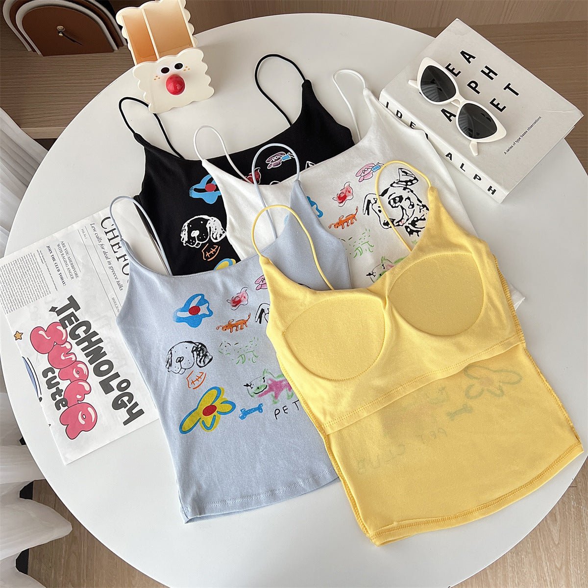 Pet Lover’s Graphic Cami – Playful & Trendy! - Zero Bra
