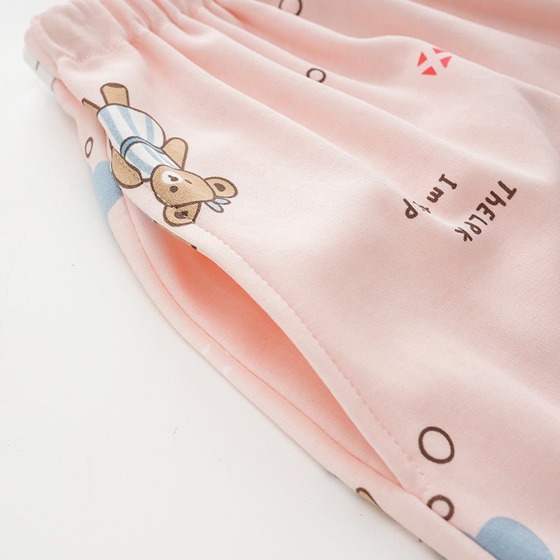 Pink Bear Maternity & Nursing Padded PJ Set – Cute Comfort, Bra - Free Ease - Zero Bra