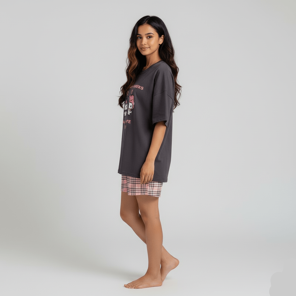 Pixel Cutie PJ Set – With Padded Charm - Zero Bra