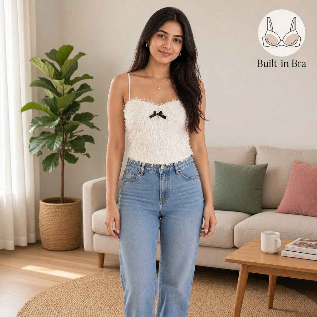 Playful Fringe Built-in Bra Top