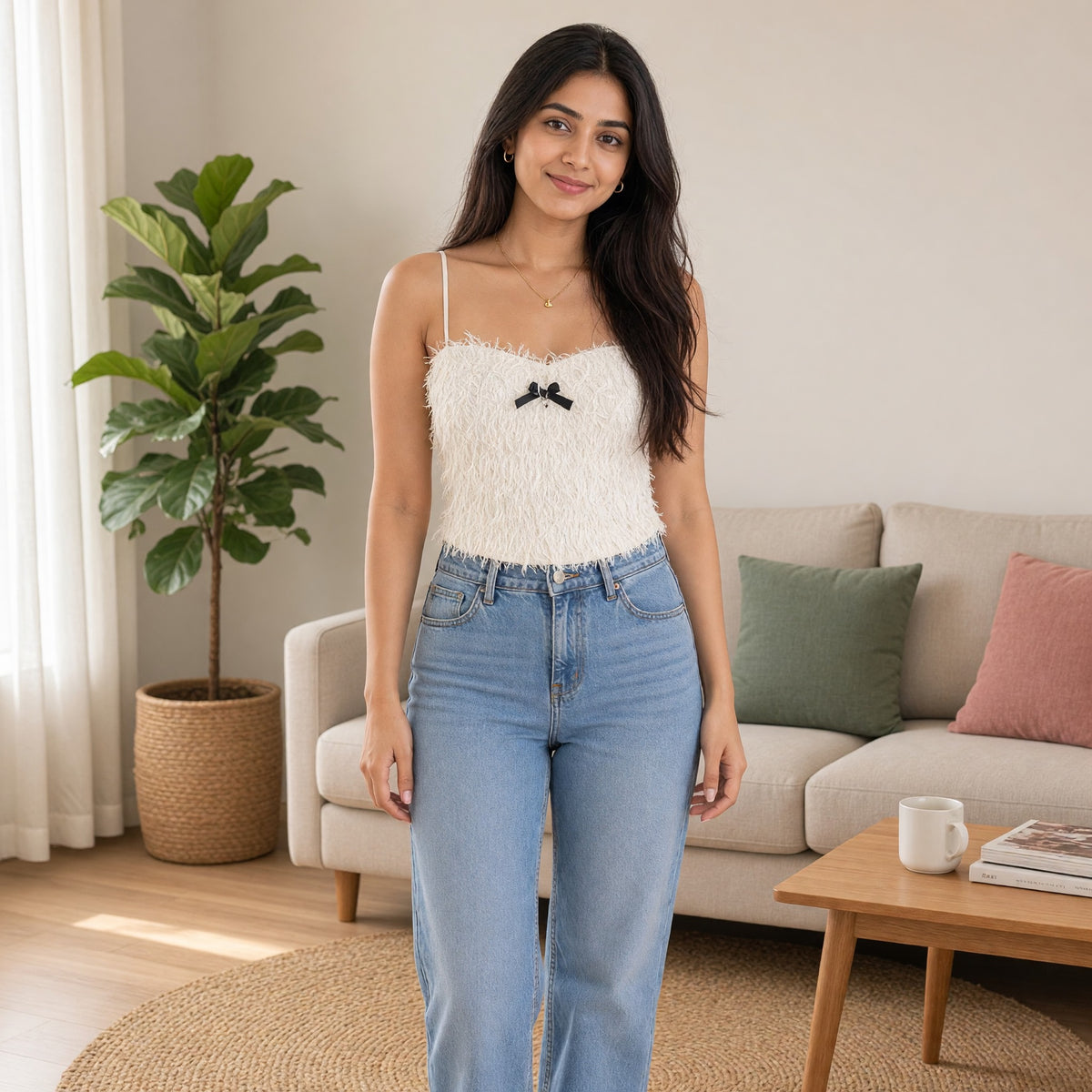 Playful Fringe Built-in Bra Top