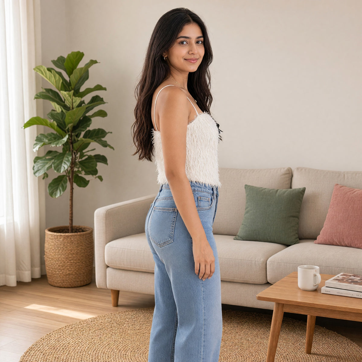 Playful Fringe Built-in Bra Top