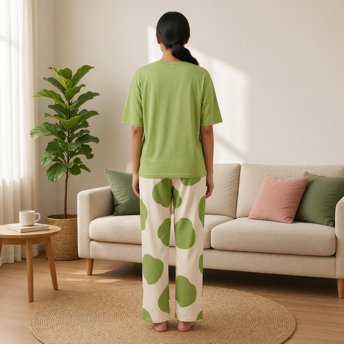 Polka Dot Snooze Padded Night Suit