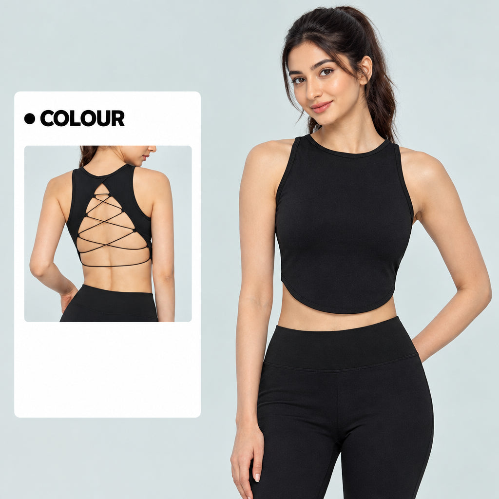 PowerFit High - Neck Bra Top – Sleek & Supportive - Zero Bra