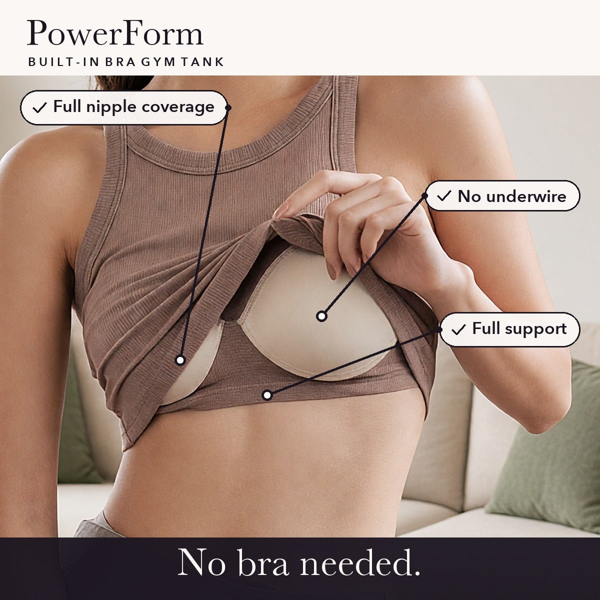 PowerForm Built-in Bra Gym Tank