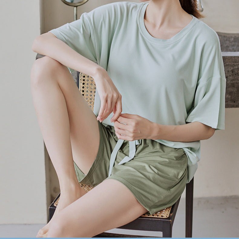 Premium Modal Sage Serenity Built - In Bra Lounge Set - Zero Bra