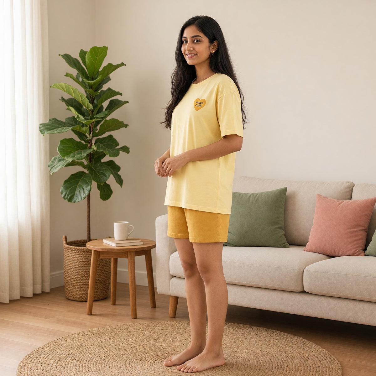 Premium Modal Sunny Padded Night Suit